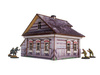 MICRO ART - WW2 Ostfront Village Whitewashed Dacha (1) (28mm)