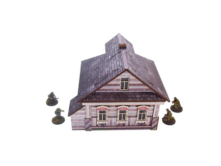MICRO ART - WW2 Ostfront Village Whitewashed Dacha (1) (28mm)