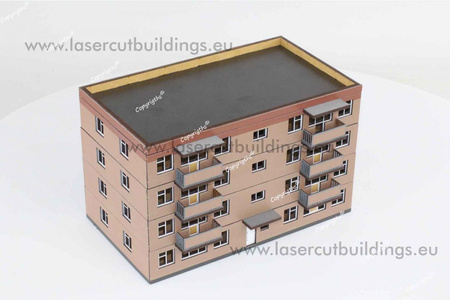 Blok z balkonami II LBHP0056a - prepaint - 1:56 / 28mm