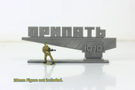 PM - Pripyat Ghost Town Sign - 3D Printed - 28mm