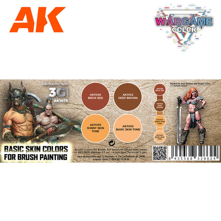 AK Interactive WARGAME COLOR SET. BASIC SKIN COLORS.