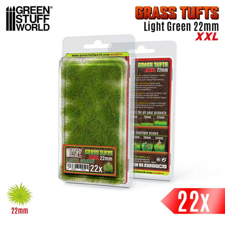 GSW - Grass TUFTS XXL - 22mm self-adhesive - LIGHT GREEN
