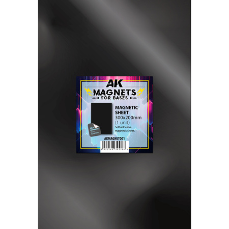 AK Interactive MAGNETIC SHEET FOR BASES 300X200MM