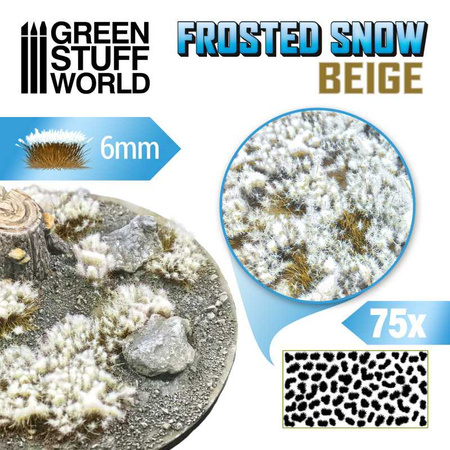 GSW - Shrubs TUFTS - 6mm FROSTED SNOW - BEIGE
