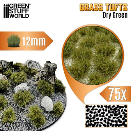 GSW - Static Grass Tufts 12 mm - Dry Green