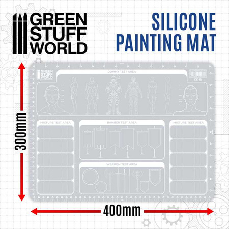 Green Stuff World Silikonowa Mata Malarska 400x300mm