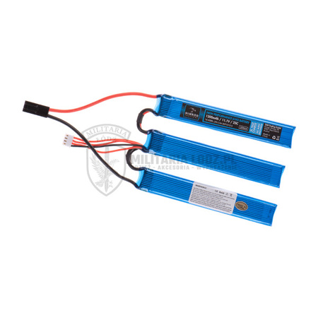 Bateria Lipo 11.1V 1300mAh 25C 1+1+1 Split Nimrod