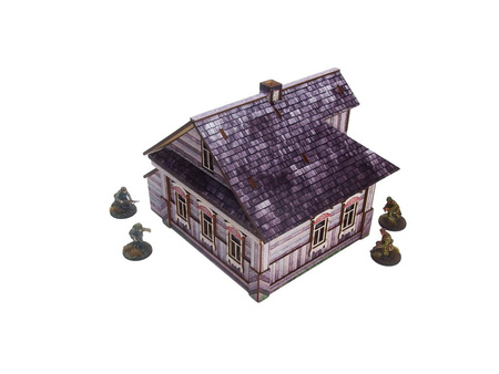 MICRO ART - WW2 Ostfront Village Whitewashed Dacha (1) (28mm)