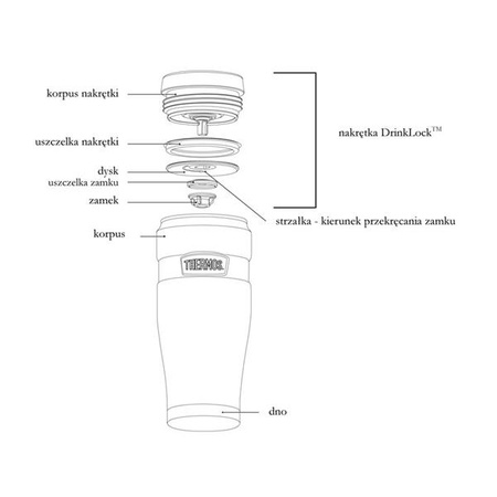 THERMOS Style Travel Kubek Termiczny 0,47l srebrny