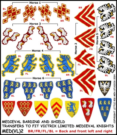 Medieval Barding and Shield Transfers 2 – Kalkomanie do Rycerzy Średniowiecznych