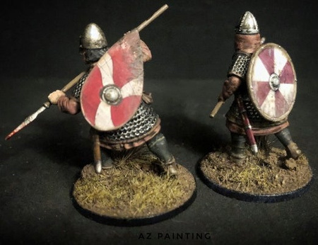 Late Saxon / Anglo Dane Shield Designs LSAX 2 – kalkomanie do tarcz dla modeli saksońskich