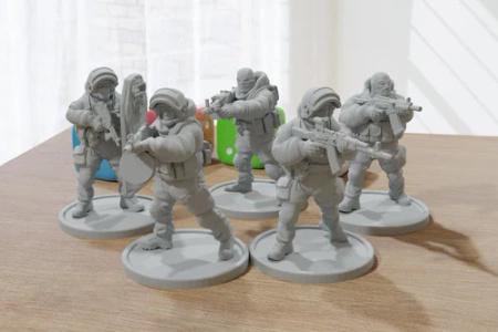 PM - Spetsnaz Unit in Gorka Suits - 3D Printed - 28mm