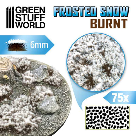 GSW - Shrubs TUFTS - 6mm FROSTED SNOW - BURNT