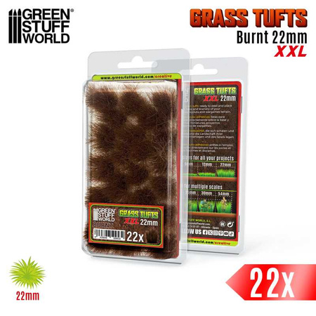 GSW - Grass TUFTS XXL - 22mm self-adhesive - BURNT