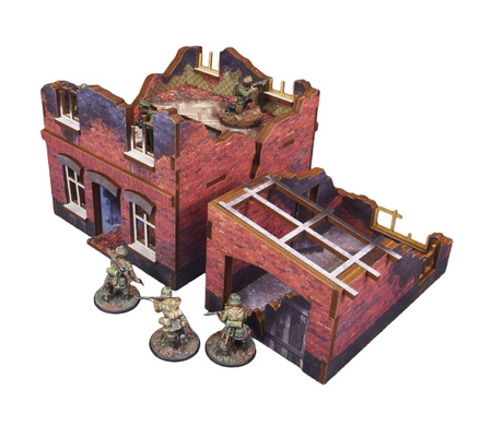 MICRO ART - WW2 Ostfront Stalingrad Small House (with garage) (3) (28mm) PREPAINTED