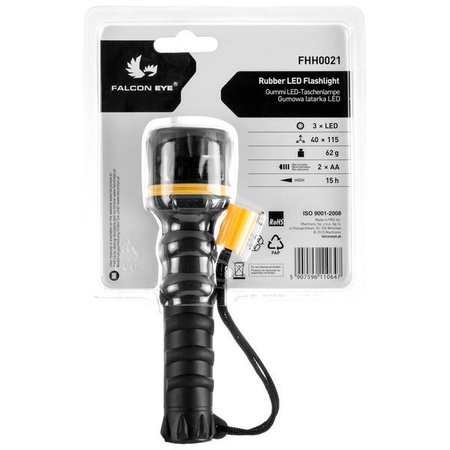 Gumowa bateryjna latarka ręczna LED Rubber LED 01