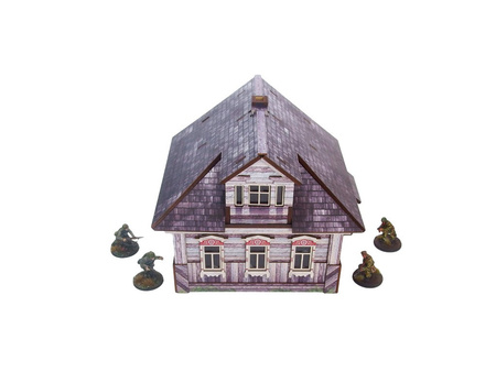 MICRO ART - WW2 Ostfront Village Whitewashed Dacha (1) (28mm)