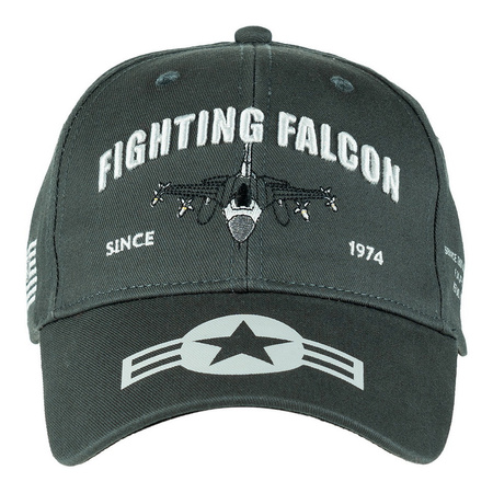 Czapka Baseball Cap F-16 Falcon Szara Fostex