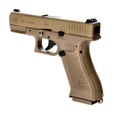 Pistolet wiatrówka Glock 19X blowback 4,5 mm coyote BB CO2