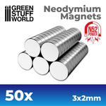 Green Stuff World Magnesy neodymowe 3x2mm - 50 szt. (N52)