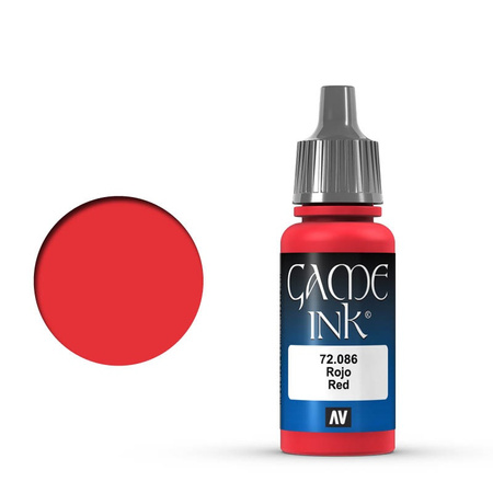 Vallejo: 72.086 - Game Color - Ink - Red (18 ml)