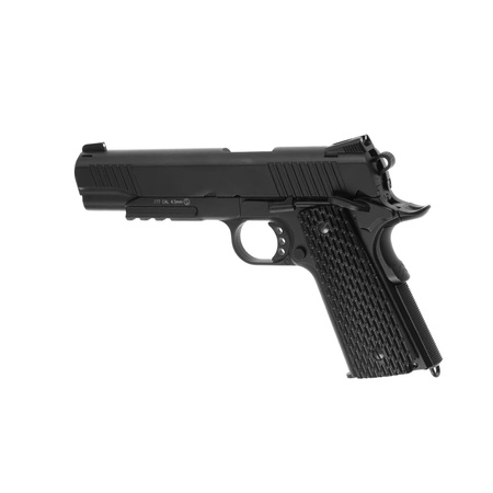 Pistolet Wiatrówka M1911 TACTICAL Black Full Metal 4,5mm CO2 KWC