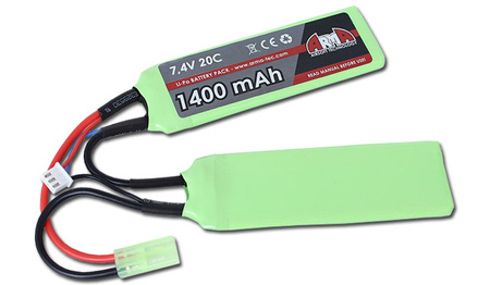 Bateria Li-Po 7,4V 1400mAh 20c [1+1] Arma Tech