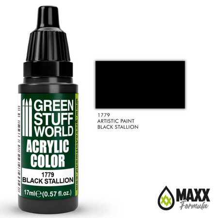 Green Stuff World Acrylic Color BLACK STALLION 17 ml