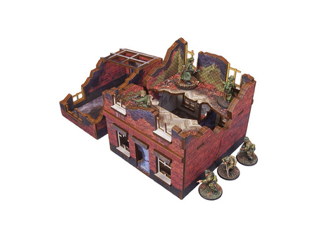 MICRO ART - WW2 Ostfront Stalingrad Small House (with garage) (3) (28mm) PREPAINTED
