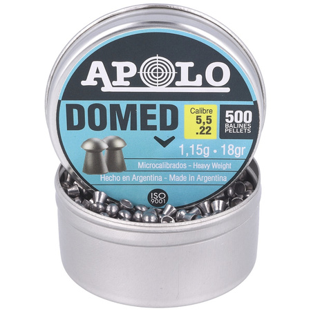 Śrut Apolo Domed 5.52 mm, 500 szt. 1.15g/18.0gr 