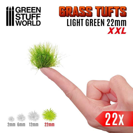 GSW - Grass TUFTS XXL - 22mm self-adhesive - LIGHT GREEN