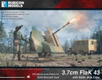 RUBICON 280074 - 3.7cm Flak43 with SdAh 58 Trailer & Crew