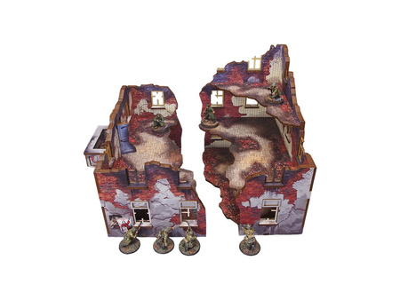 MICRO ART - WW2 Ostfront Stalingrad Apartment Block Back (1) (28mm) PREPAINTED