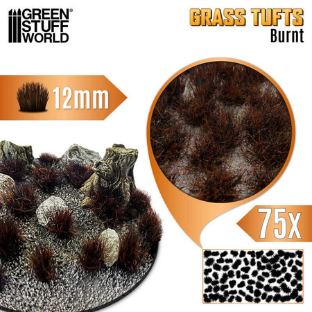 GSW - Static Grass Tufts 12 mm - Burnt Brown