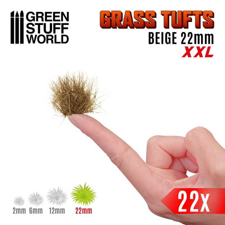 GSW - Grass TUFTS XXL - 22mm self-adhesive - BEIGE
