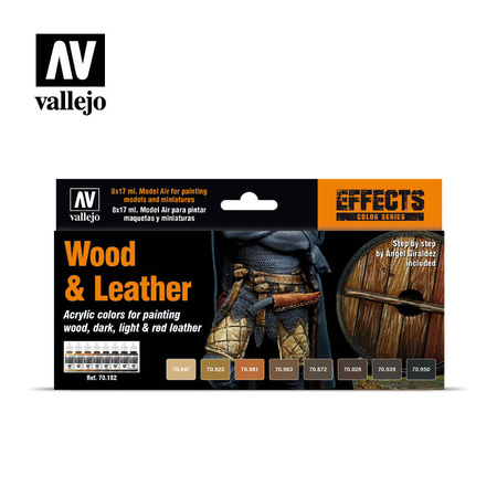 Vallejo Model Color Zestaw 8 farb - Wood & Leather