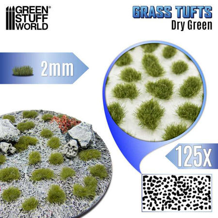 GSW - Static Grass Tufts 2 mm - Dry Green