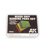 AK Interactive MIXED GRIT SANDING PADS SET 4 UNITS.