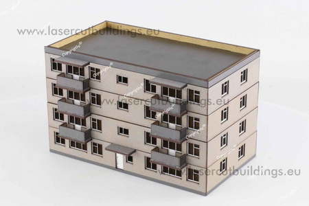 Blok z balkonami II LBHP0056b - prepaint - 1:56 / 28mm