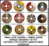 Late Saxon / Anglo Dane Shield Designs LSAX 2 – kalkomanie do tarcz dla modeli saksońskich