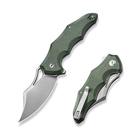 CIVIVI Nóż składany Chiro Green Canvas Micarta, Satin 14C28N