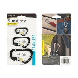 Nite Ize Karabińczyki Sidelock Carabiner Set #2 #3 #4 Czarny