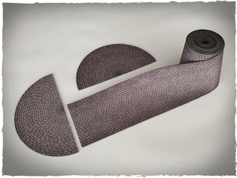 DEEP-CUT Miniature games scenery – regular cobblestone road stripe