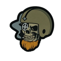 Naszywka 3D PVC Bearded Skull Pilot – 101 INC