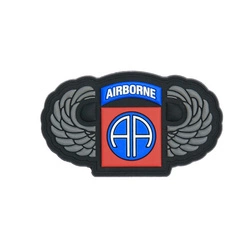 Naszywka 3D PVC 82rd Airborne silver wings 101 INC