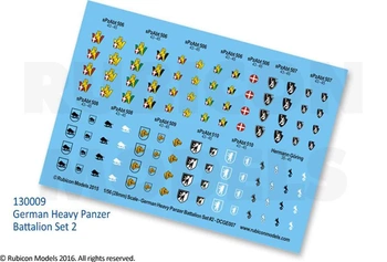 RUBICON 130009 - German Heavy Panzer Battalion Set 2 Decal Sheet