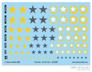 RUBICON 130056 - US Star Set 2 (Yellow & Dark Grey US Star)