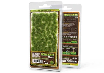 GSW - Static Grass Tufts 12 mm - Realistic Green