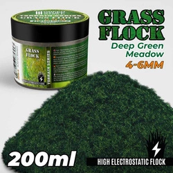 GSW - Static Grass Flock 4-6mm - DEEP GREEN MEADOW - 200 ml