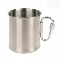 Kubek Turystyczny Stalowy 250ml z karabińczykiem MIL-TEC
